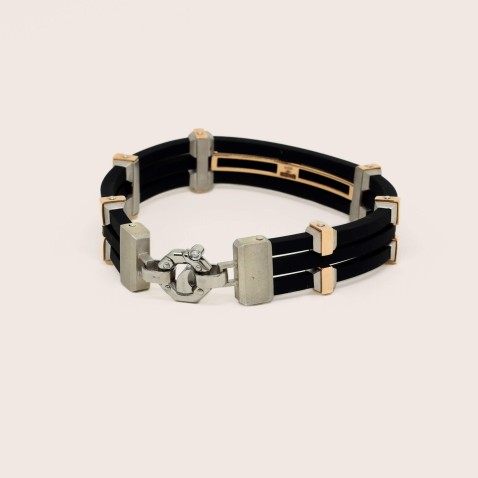 Pulseira Prata, Ouro 18k e Diamantes | Barak