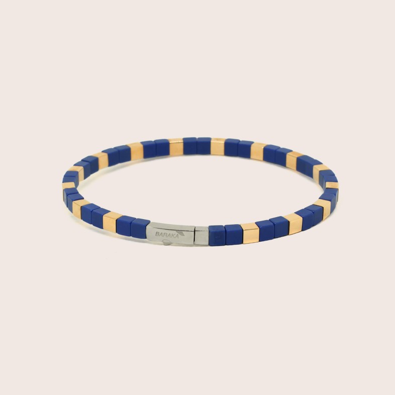 Pulseira Azul Ao e Ouro 18K | Cyborg Ceramic
