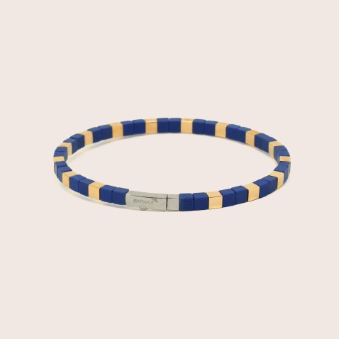 Pulseira Azul Ao e Ouro 18K | Cyborg Ceramic