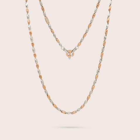 18k Rose and White Gold Necklace | Barak