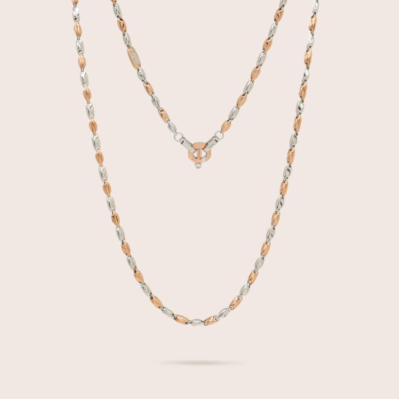 18k Rose and White Gold Necklace | Barak