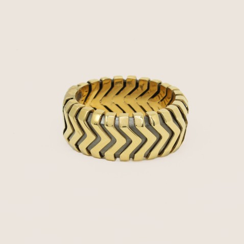 925 Silver and 18K Gold Ring | Barak