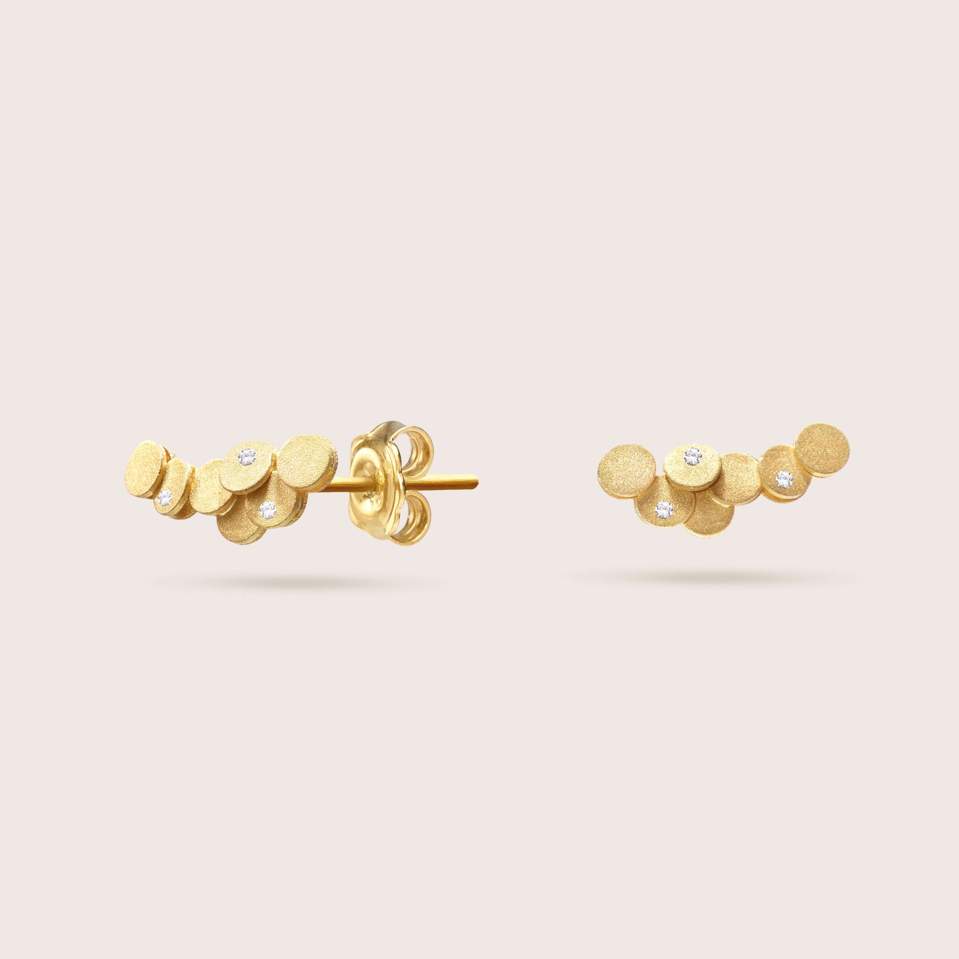 Scales | Diamond and Gold Earrings