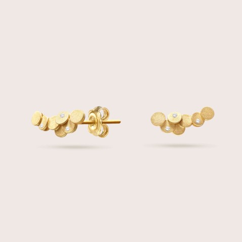Scales | Diamond and Gold Earrings