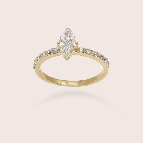 ANEL DE NOIVADO EM OURO COM DIAMANTES | Noivado