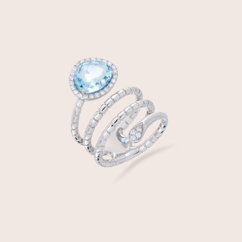 Anel Topzio e Diamantes