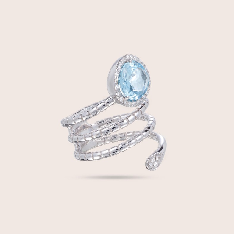 Anel Topzio e Diamantes