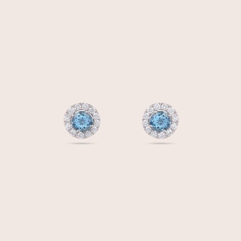 Brincos guas Marinhas e Diamantes