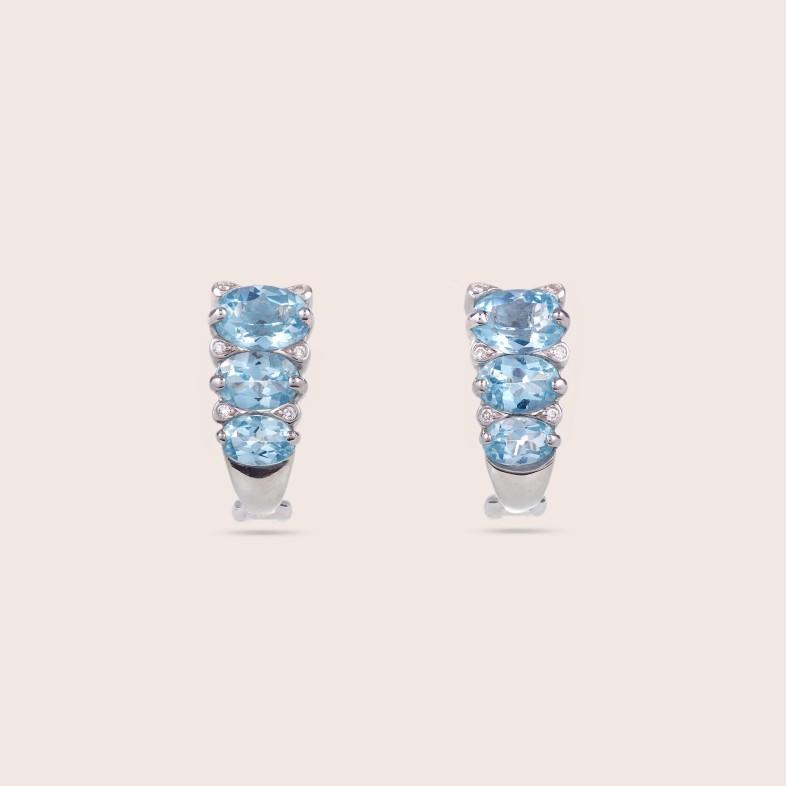 Brincos Topzios e Diamantes