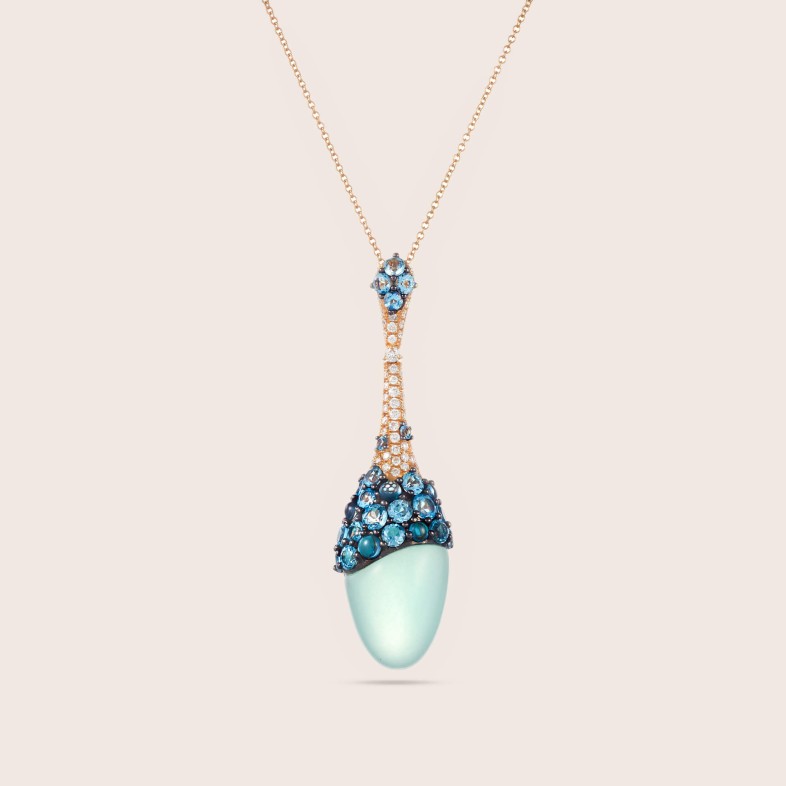 Topaz and Diamond Pendant