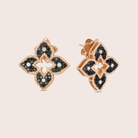 Venetian Princess | Brincos com Diamantes Negros e Brancos