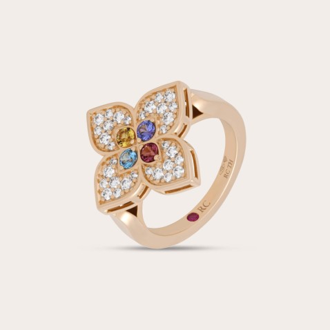 Anel Ouro Rosa 18k Diamantes | Venetian Princess