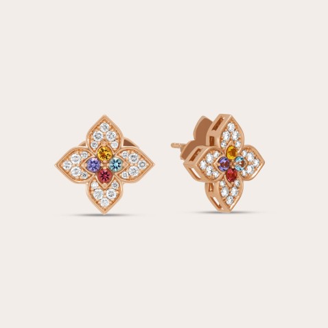 Brincos Ouro Rosa 18k Diamantes | Venetian Princess