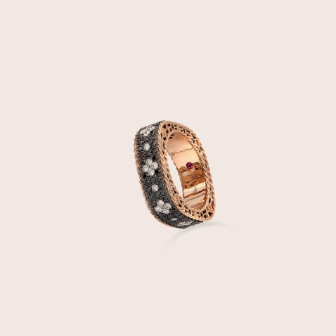 Venetian Princess | Anel com Diamantes Negros e Diamantes