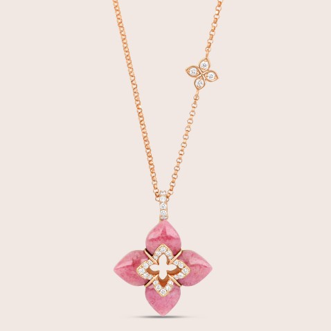18k Gold Necklace with Diamonds and Opal | Venetian Princess