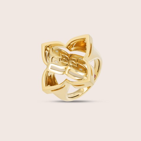 Anel Ouro18k diamantes, Madre Prola | Venetian Princess