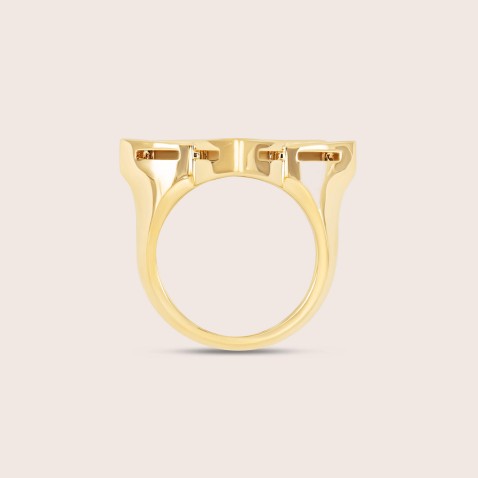 Anel Ouro18k diamantes, Madre Prola | Venetian Princess