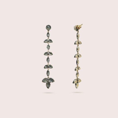 Brincos pendentes Prata e Ouro 19,2K