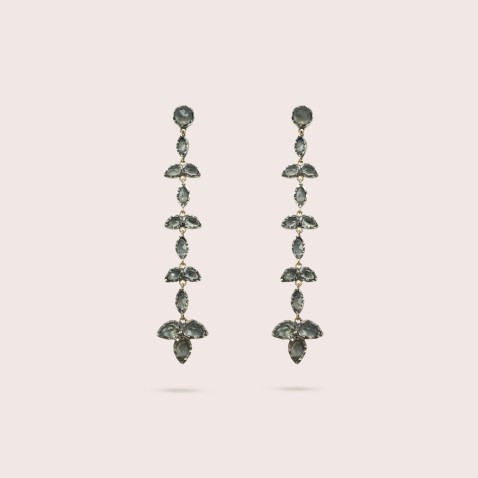 Silver and 19.2K gold earrings