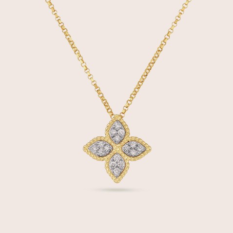 Princess Flower | Fio com pendente com Diamantes