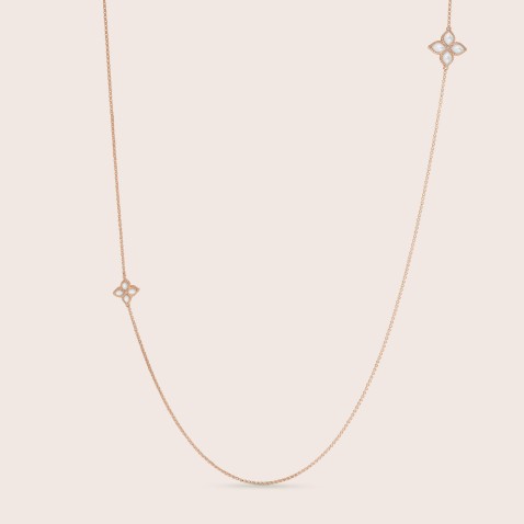 Princess Flower | Mother of Pearl and Diamond Necklace