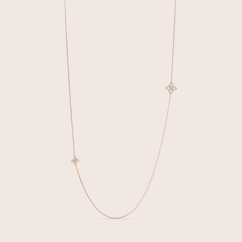 Princess Flower | Mother of Pearl and Diamond Necklace