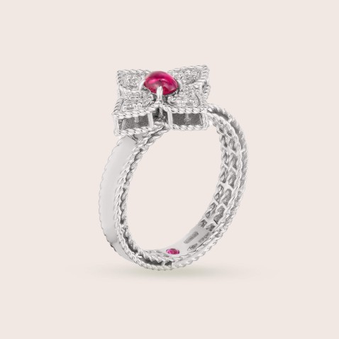 Princess Flower | Rubi and Diamond Ring