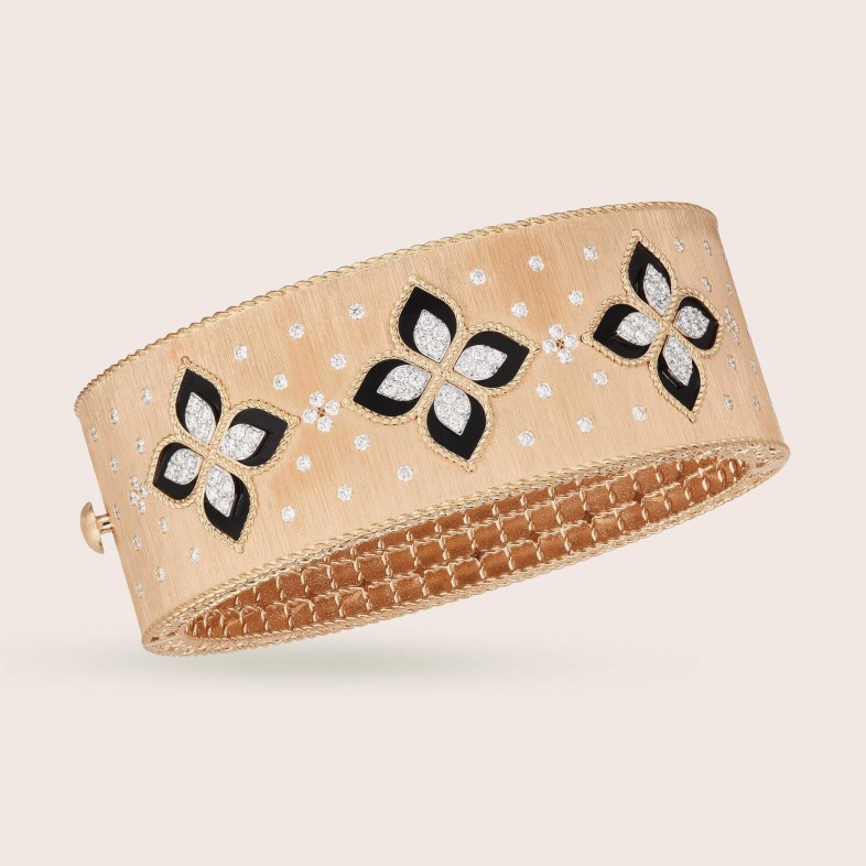 Princess Flower | Pulseira com Jade Preto e Diamantes