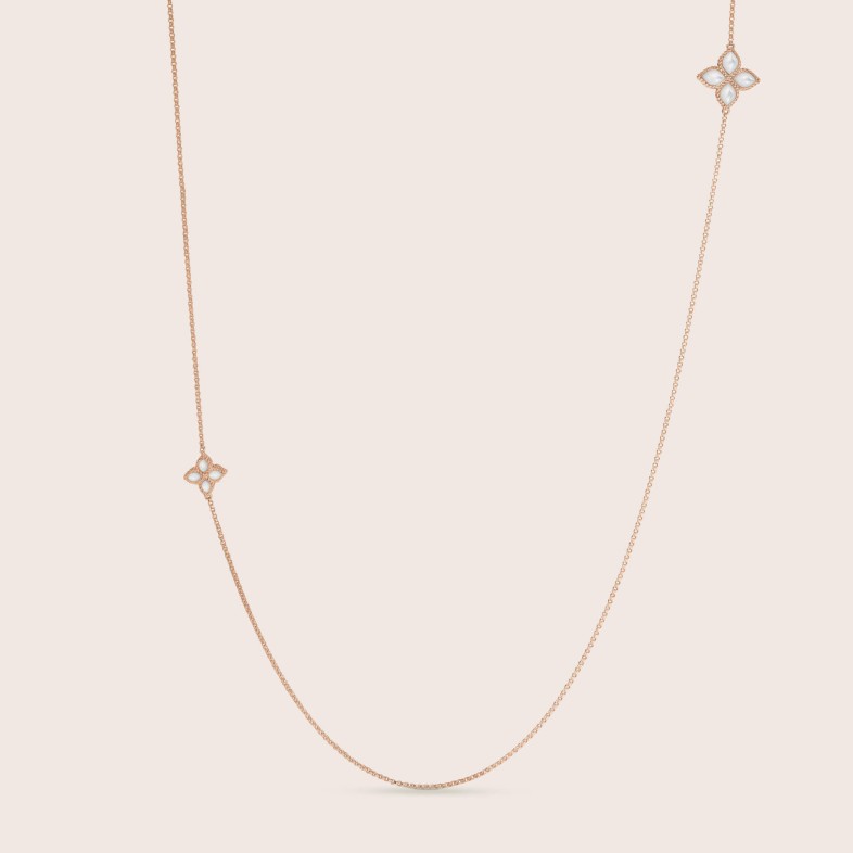 Princess Flower | Mother of Pearl and Diamond Necklace