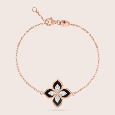 Princess Flower | Black Jade and Diamond Bracelet