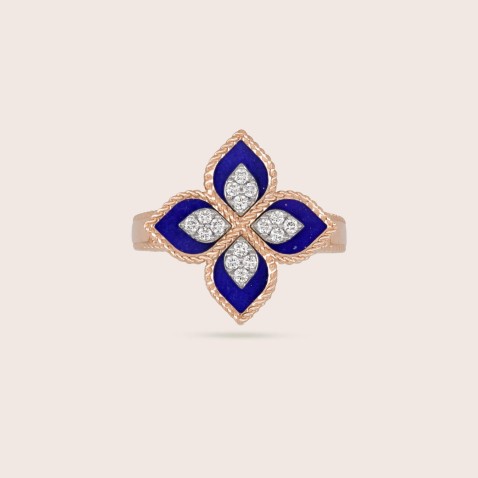 Princess Flower | Lapis Lazuli and Diamond Ring