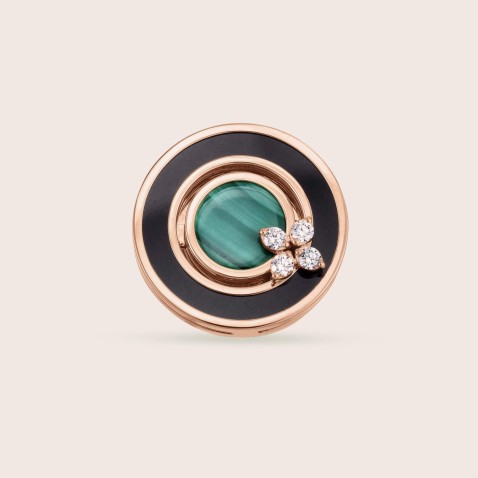 Love in Verona | Black Jade, Malachite and Diamond Ring