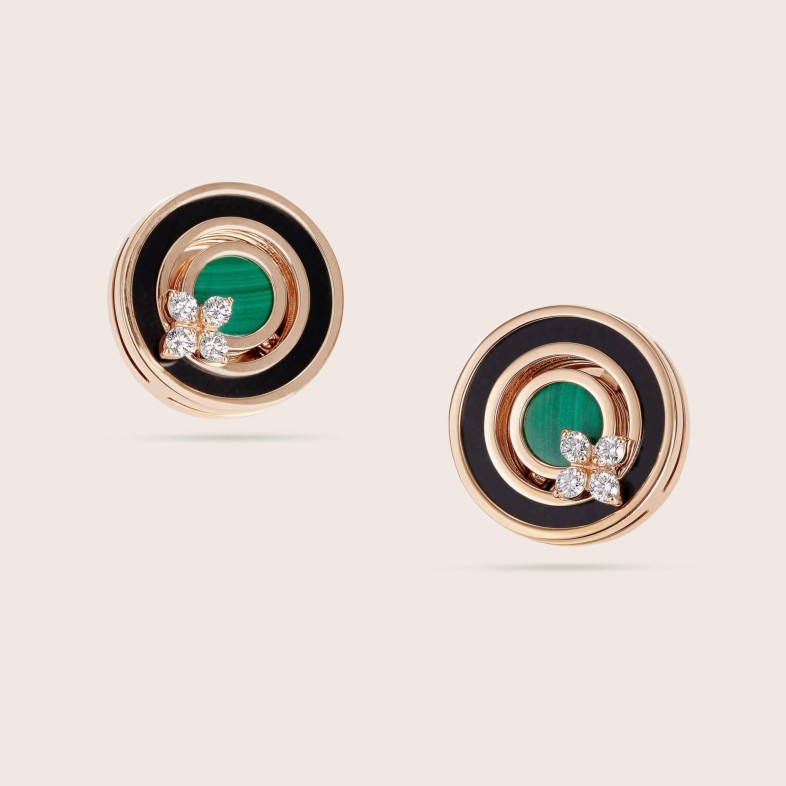 Love in Verona | Black Jade, Malachite and Diamond Earrings