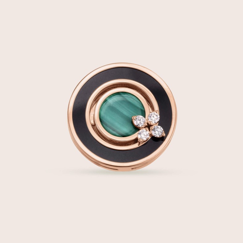 Love in Verona | Black Jade, Malachite and Diamond Ring