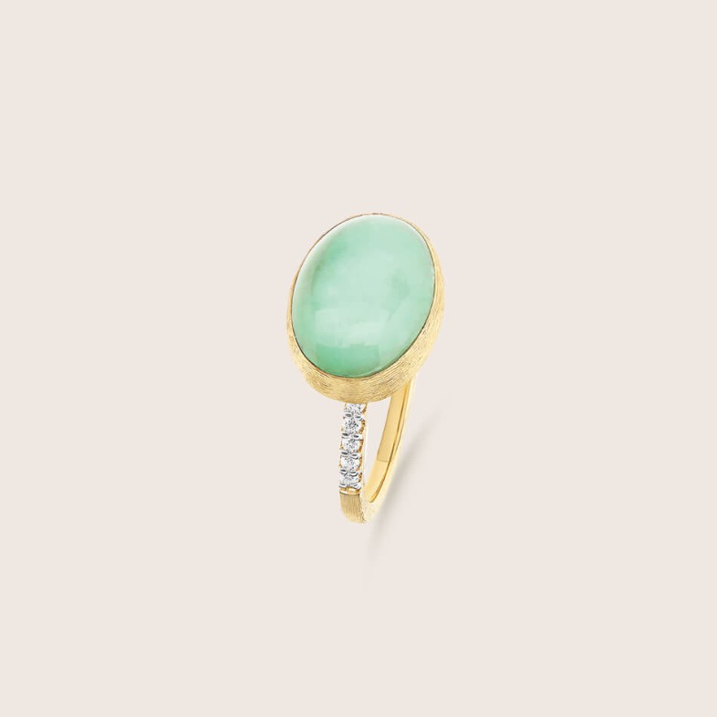 Gold Diamonds Jadeite Ring | Boules