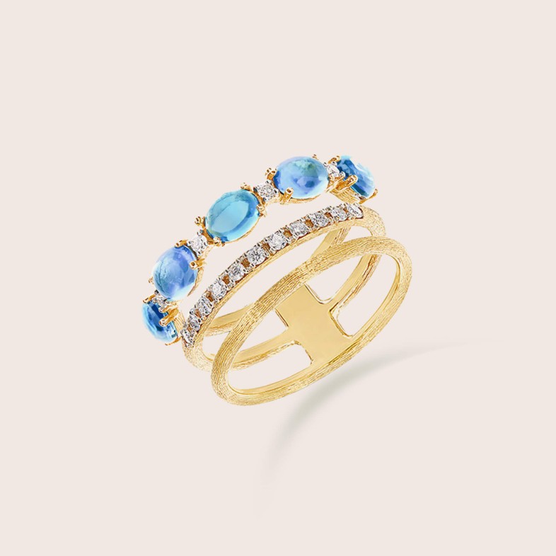 Dancing in the Rain AZURE | Blue Topaz and Diamond Ring