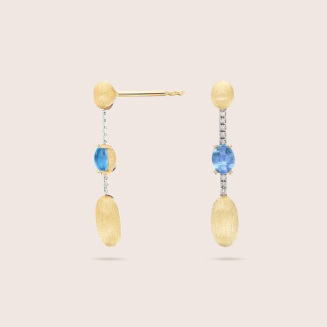 Brincos Ouro 18k e Topzio London Blue | Azure