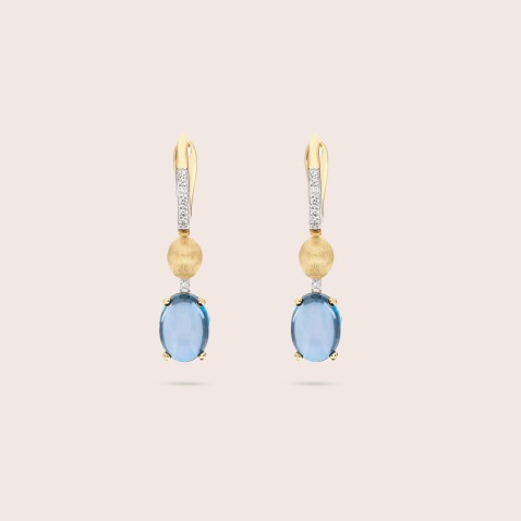 Dancing in the Rain AZURE | Brincos Diamantes e Topzios Azuis