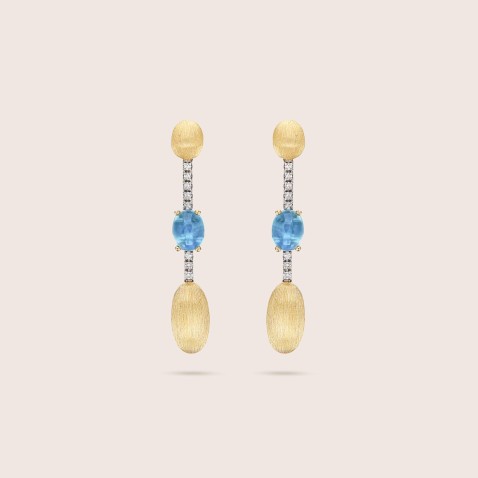 Brincos Ouro 18k e Topzio London Blue | Azure