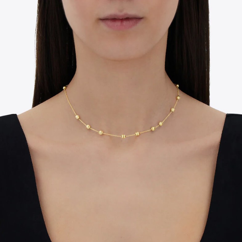 Soffio Gold Boules Collar Necklace