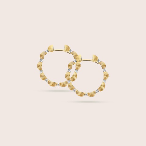Gold and Diamonds Hoop Earrings | Dancing lite