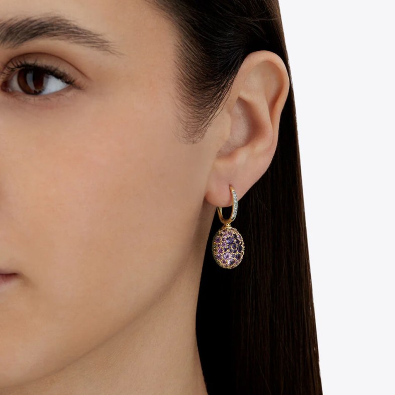 Natural Stones Double-face ball drop Earrings | Nanis