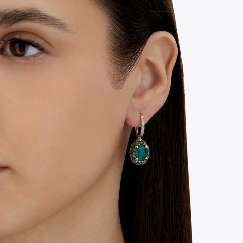 Natural Stones Double-face ball drop Earrings | Nanis