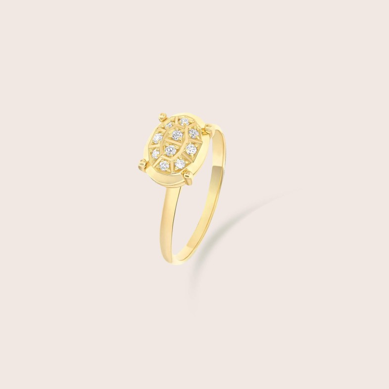 Anel Ouro 18k com Diamantes | Ipanema