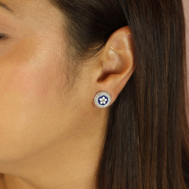 Enamel Stud Earrings | Rosas Portuguesas