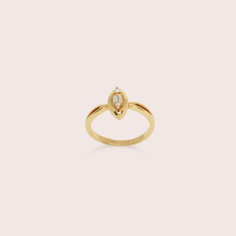 Anel Noivado de Ouro 19,2K com Diamantes