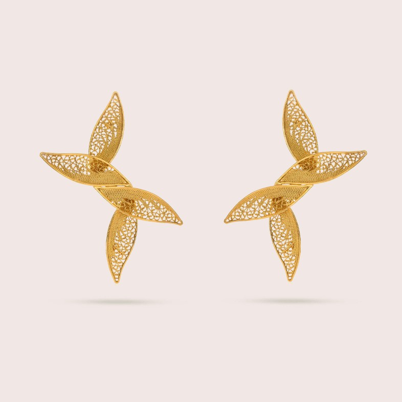 Brincos pendentes Ouro 19,2K | Twist and turn