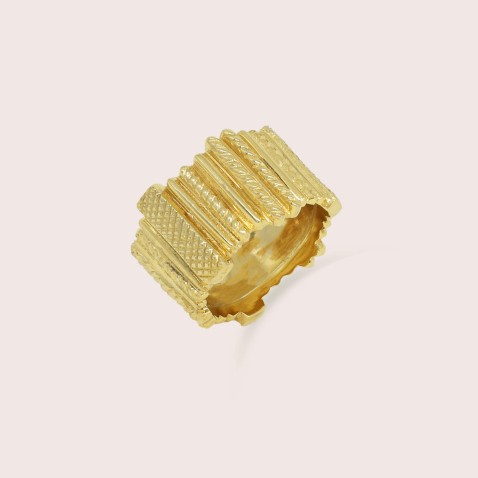 Gold-plated silver ring