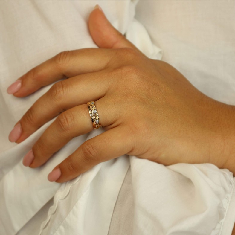 ALIANA FILIGRANA OURO 19,2K | Diamond Filigree