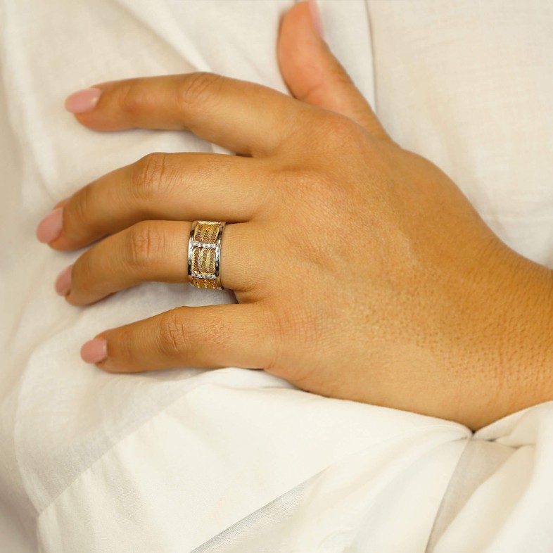 Aliana Filigrana Ouro 19,2K | Diamond Filigree